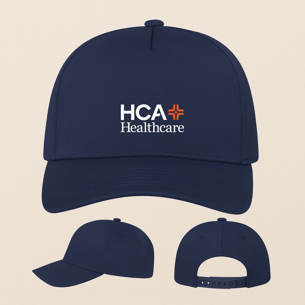 HCA Healthcare Logo Five Panel Twill Snapback Cap