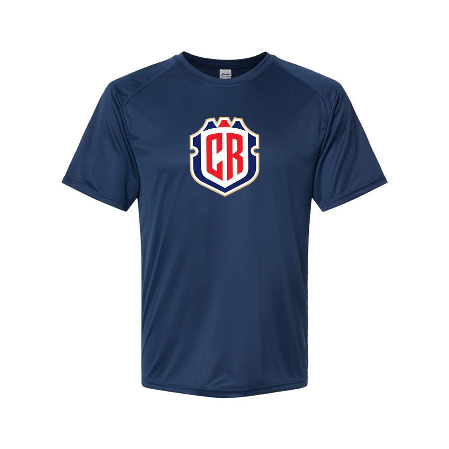 Youth Kids Costa Rica National Soccer Team Performance T-Shirt