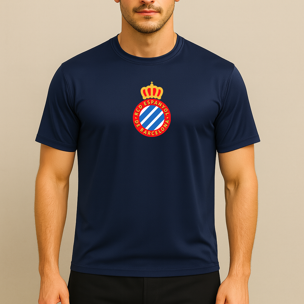 Men's Espanyol Soccer Logo Polyester T-Shirt