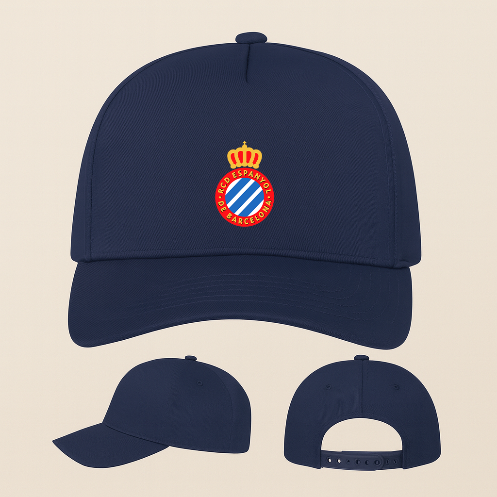 Espanyol Soccer Logo Five Panel Twill Snapback Cap