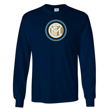 Youth Kids Inter Milan Soccer Long Sleeve T-Shirt