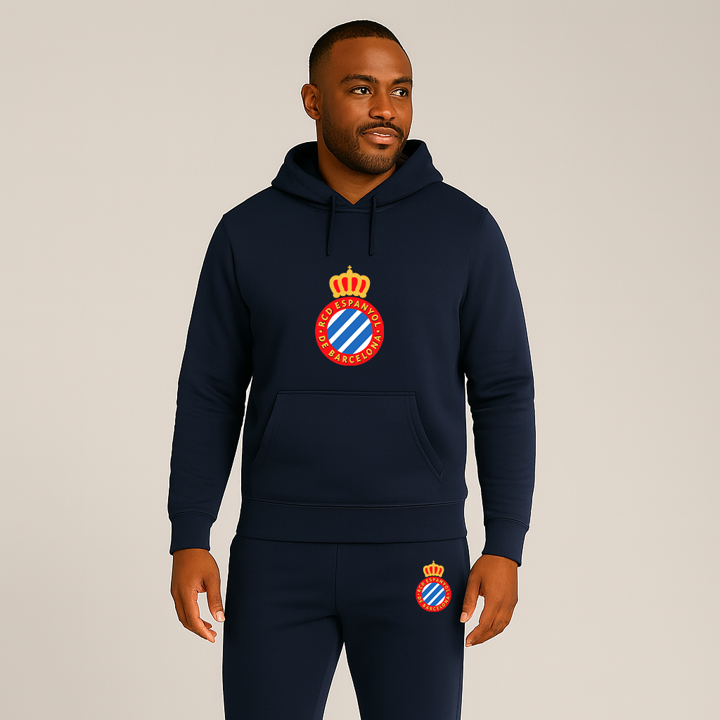 Men's Espanyol Soccer Logo Hoodie Joggers Set