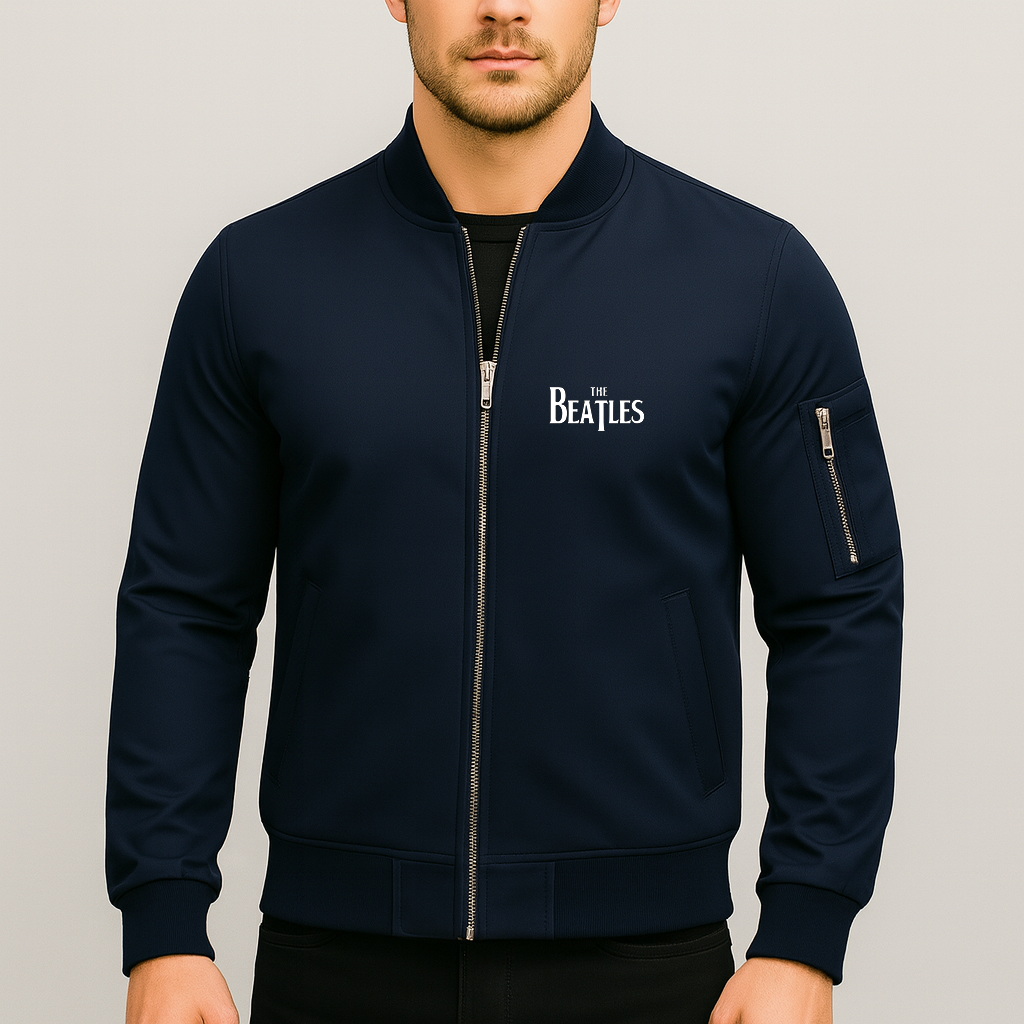 Men's The Beatles Music Lightweight Bomber Jacket Windbreaker Softshell Varsity Jacket Coat