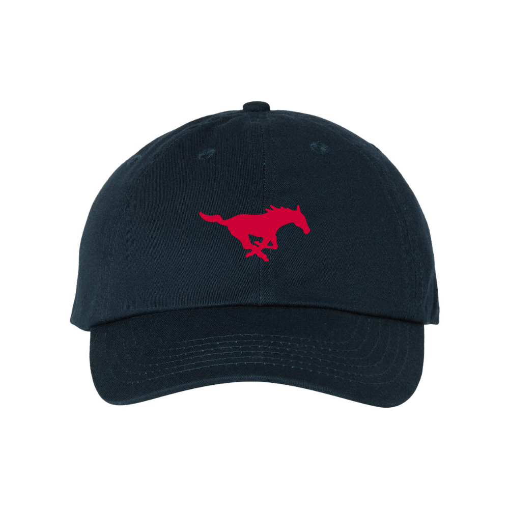 SMU Mustangs Logo  Valucap Adult Bio-Washed Classic Dad Hat