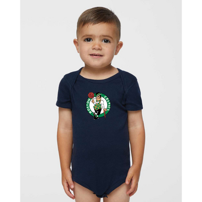Boston Celtics Logo Rabbit Skins Infant Baby Rib Bodysuit