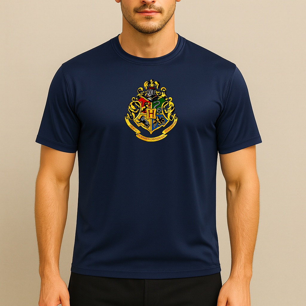 Men's Hogwarts Emblem Harry Potter Movie Polyester T-Shirt