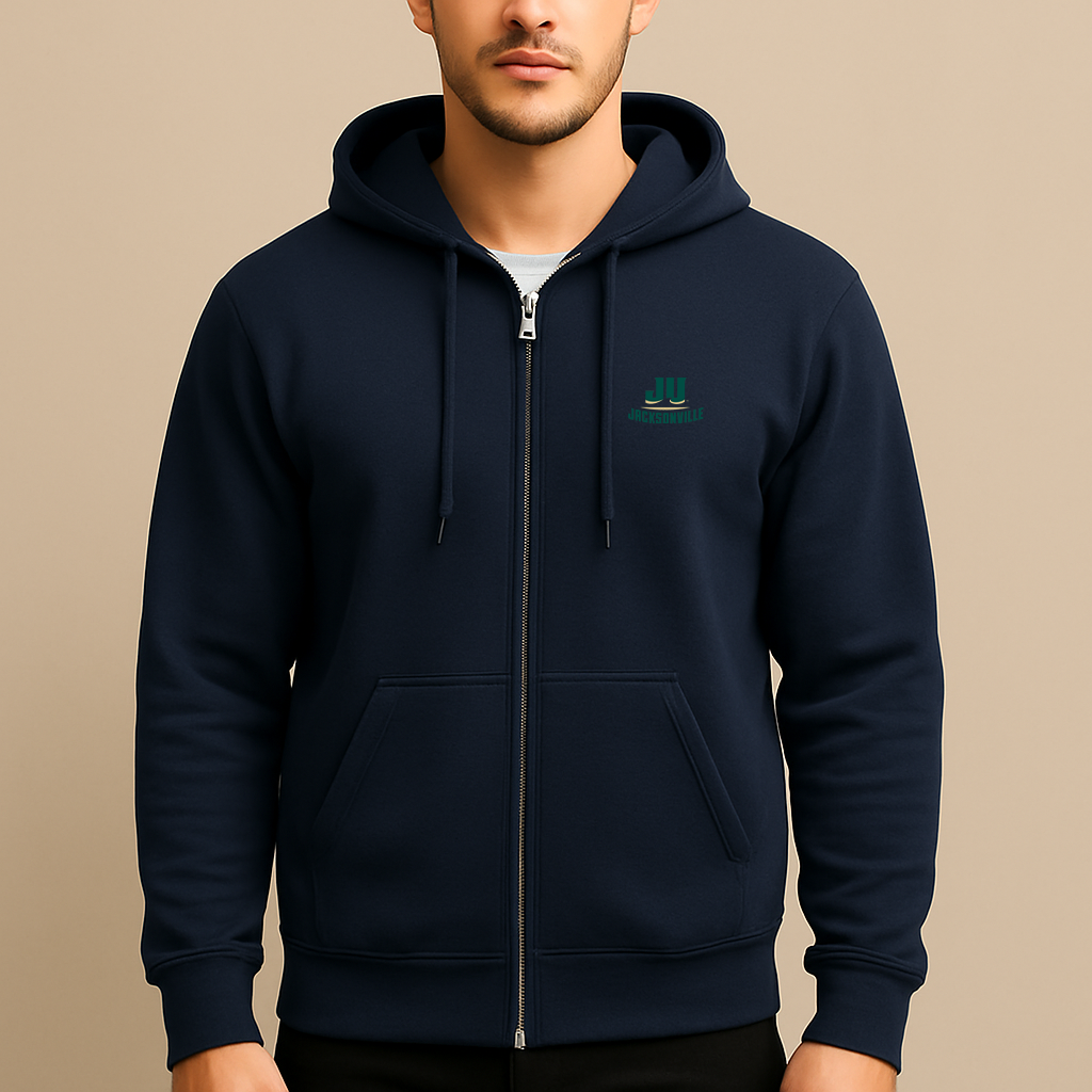 Men's Jacksonville Dolphins Logo  Zipper Hoodie