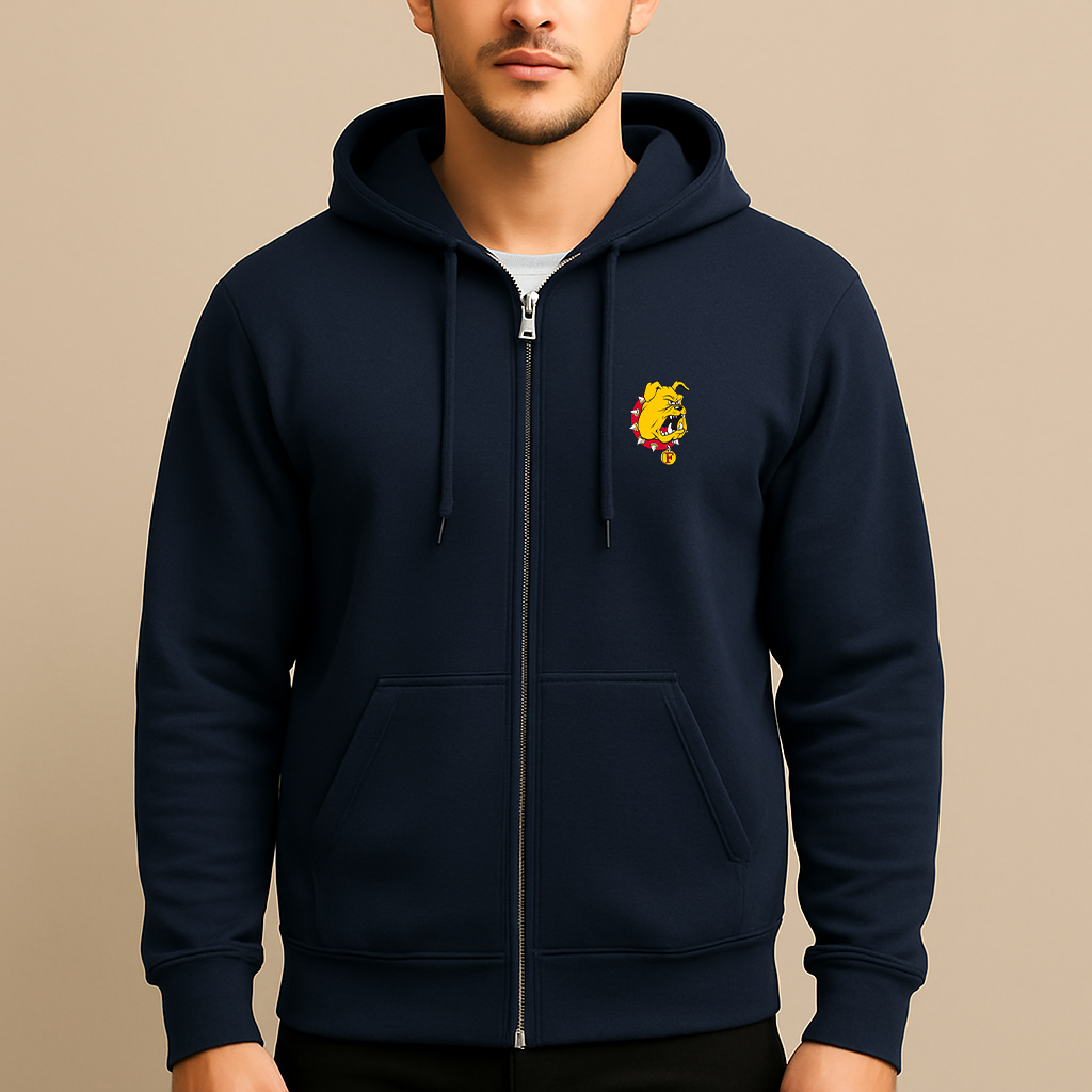 Men's Ferris State Bulldogs Logo Zipper Hoodie