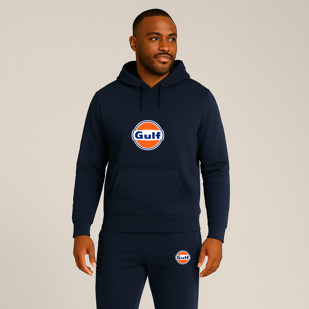 Men's Gulf Oil Logo Hoodie Joggers Set