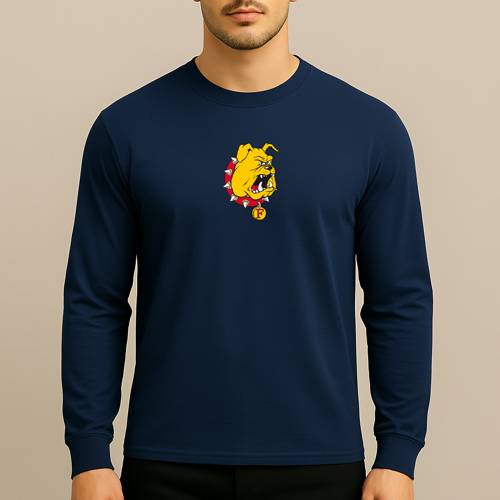 Men's Ferris State Bulldogs Logo Long Sleeve T-Shirt