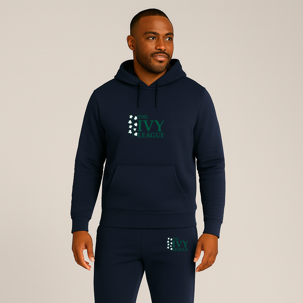 Men's Ivy League Logo Hoodie Joggers Set