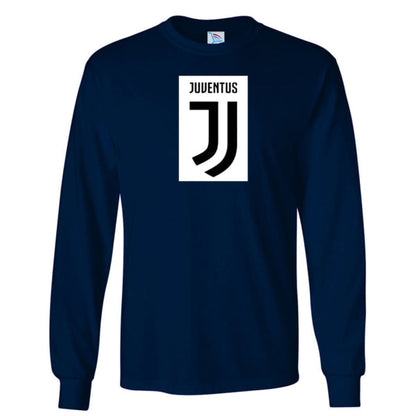 Youth Kids Juventus Soccer Long Sleeve T-Shirt