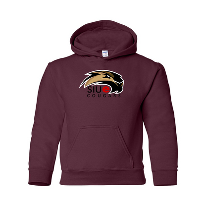 Youth SIU Edwardsville Cougars Logo Gildan Heavy Blend  Hooded Sweatshirt