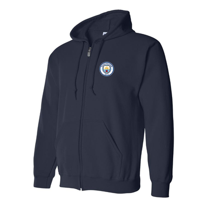 Men's Manchester City Soccer Zipper Hoodie