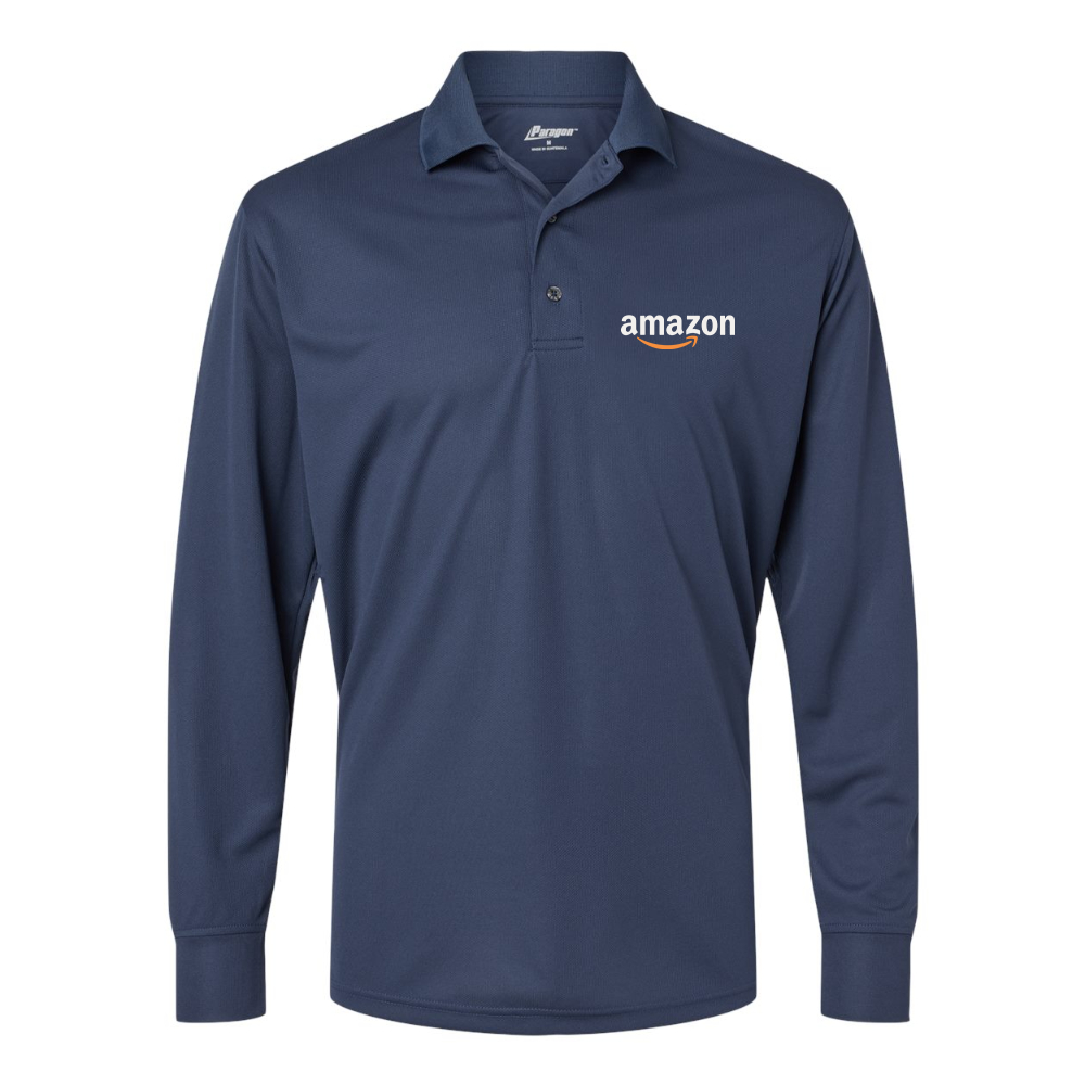 Men's Amazon Logo Paragon Prescott Long Sleeve Polo