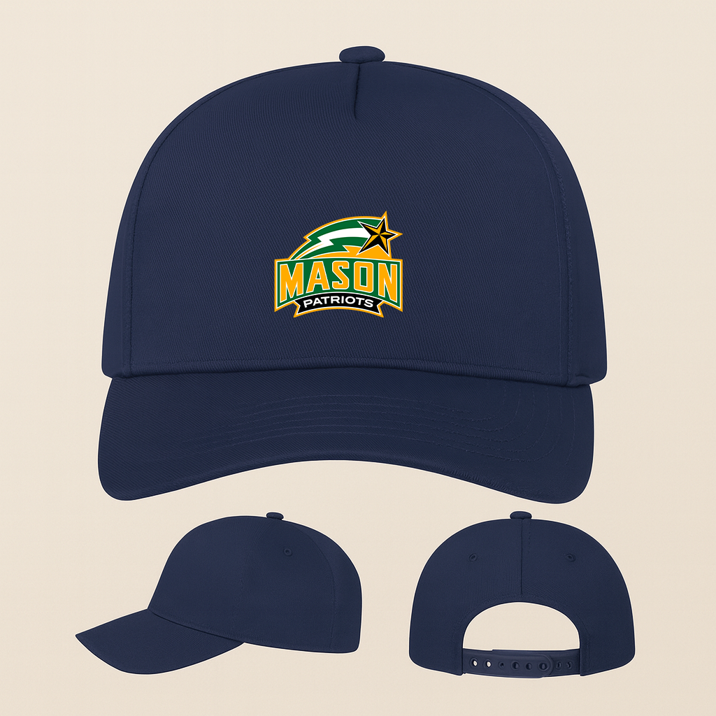 George Mason Patriots Logo Five Panel Twill Snapback Cap