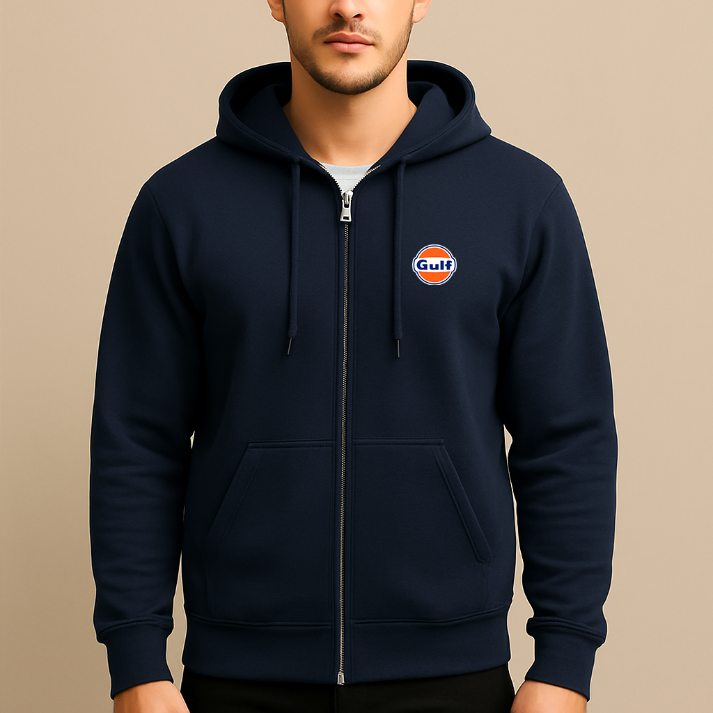Men's Gulf Oil Logo Zipper Hoodie