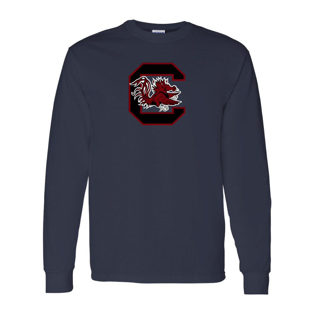 Men's South Carolina Gamecocks Logo Gildan Heavy Cotton Long Sleeve T-Shirt