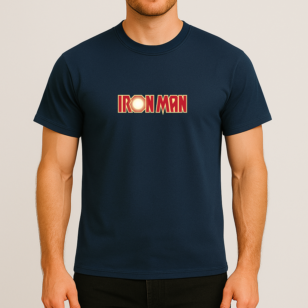 Men's Iron Man Marvel Superhero Cotton T-Shirt