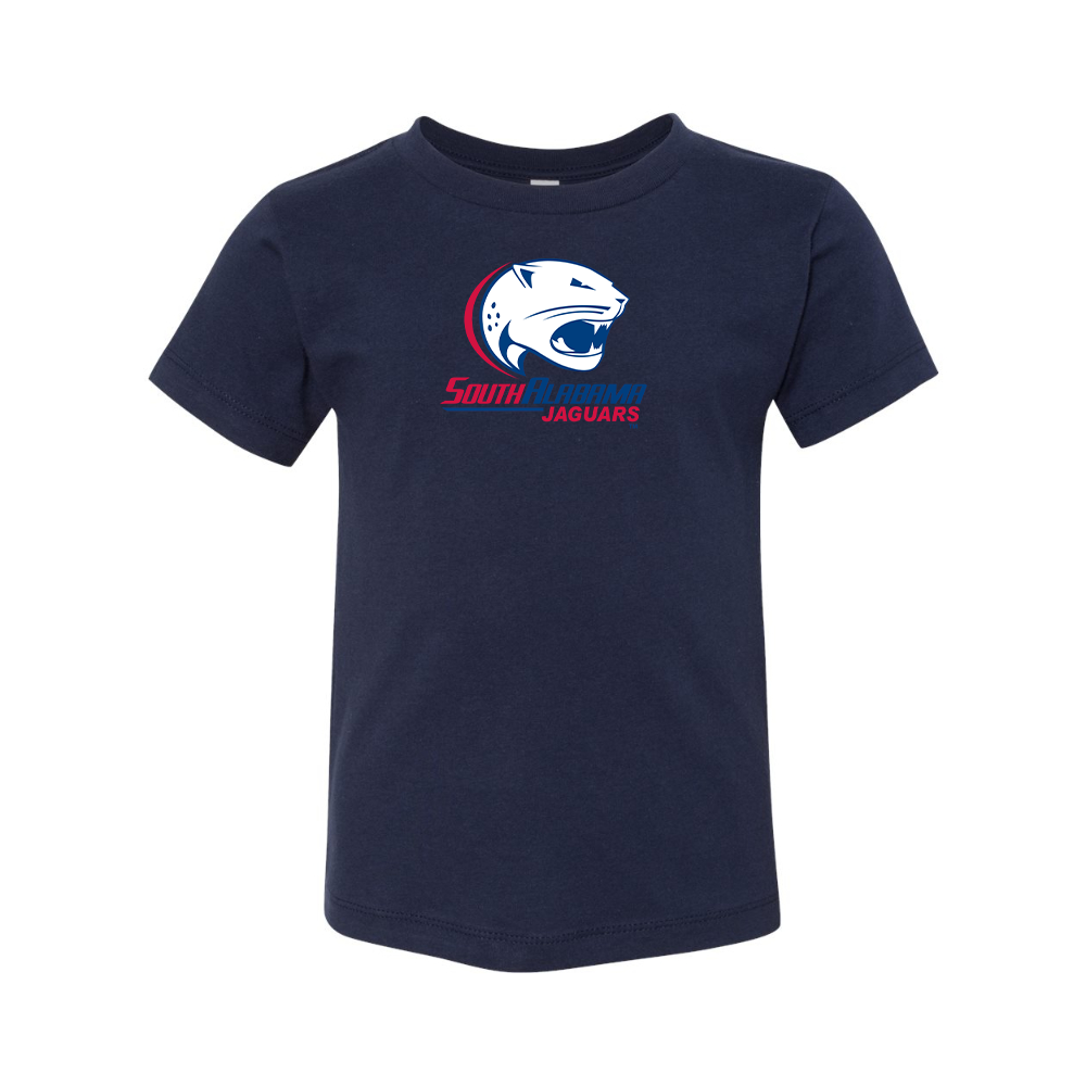 South Alabama Jaguars Logo BELLA  CANVAS Toddler Jersey Tee