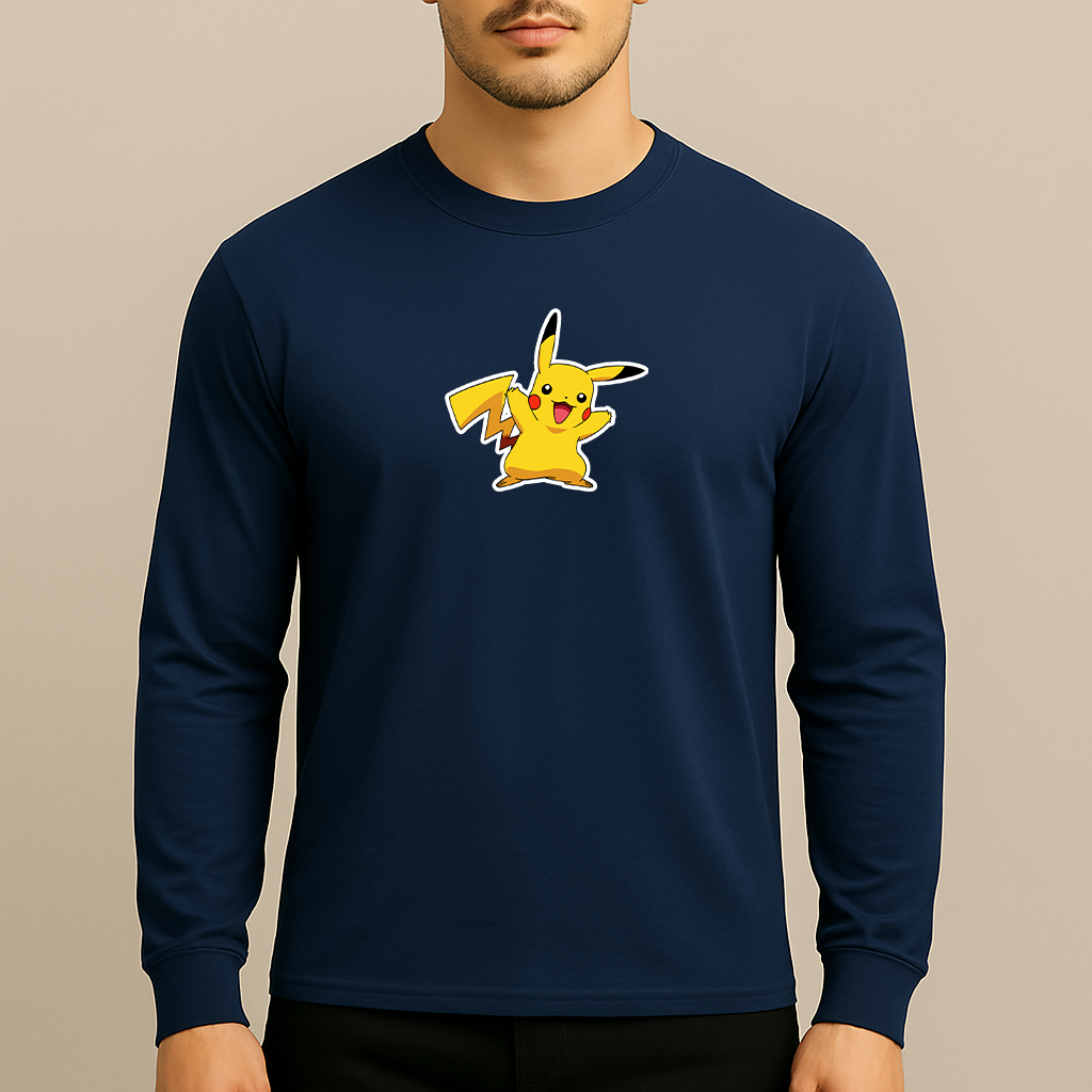 Pikachu Cartoon Long Sleeve T-Shirt