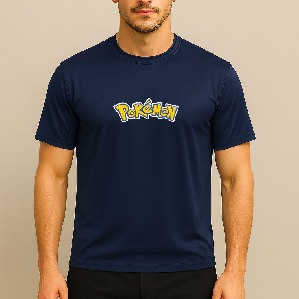 Men's Pokemon Cartoon Polyester T-Shirt
