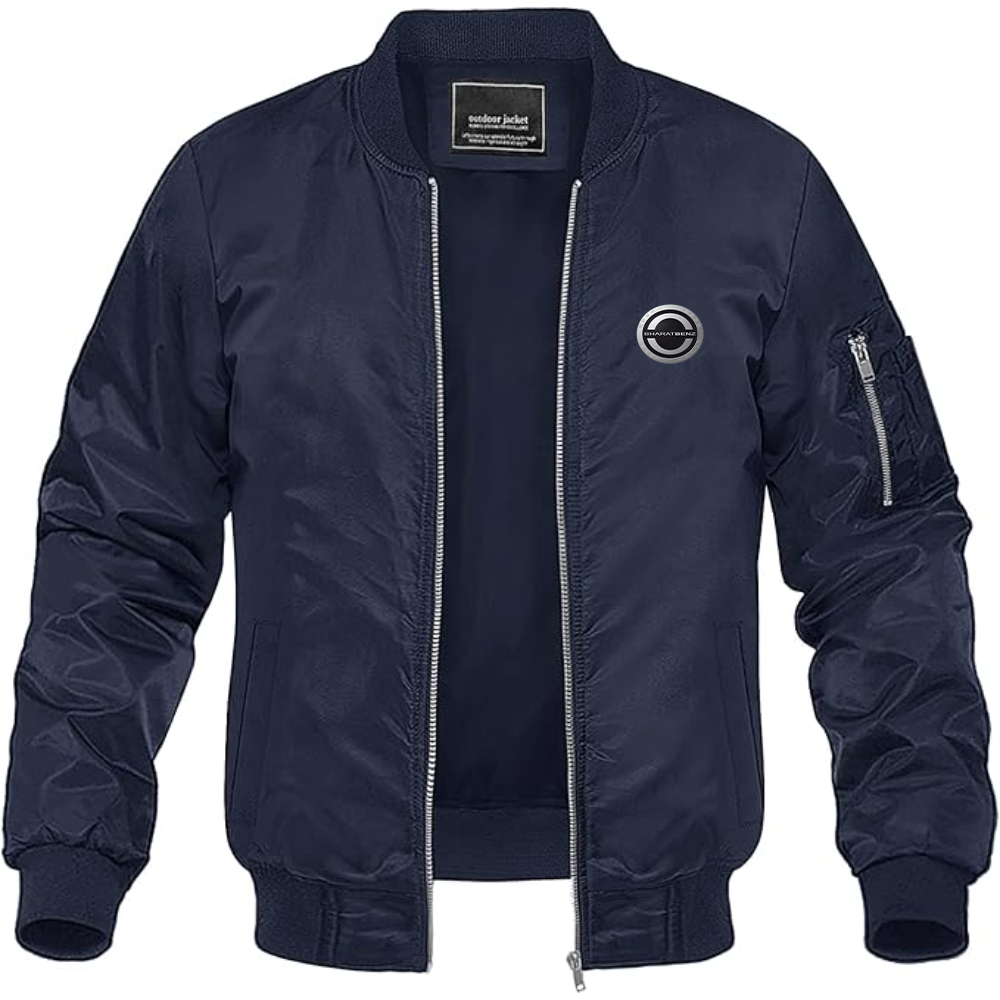 Men's BharatBenz Logo Lightweight Bomber Jacket Windbreaker Softshell Varsity Jacket Coat