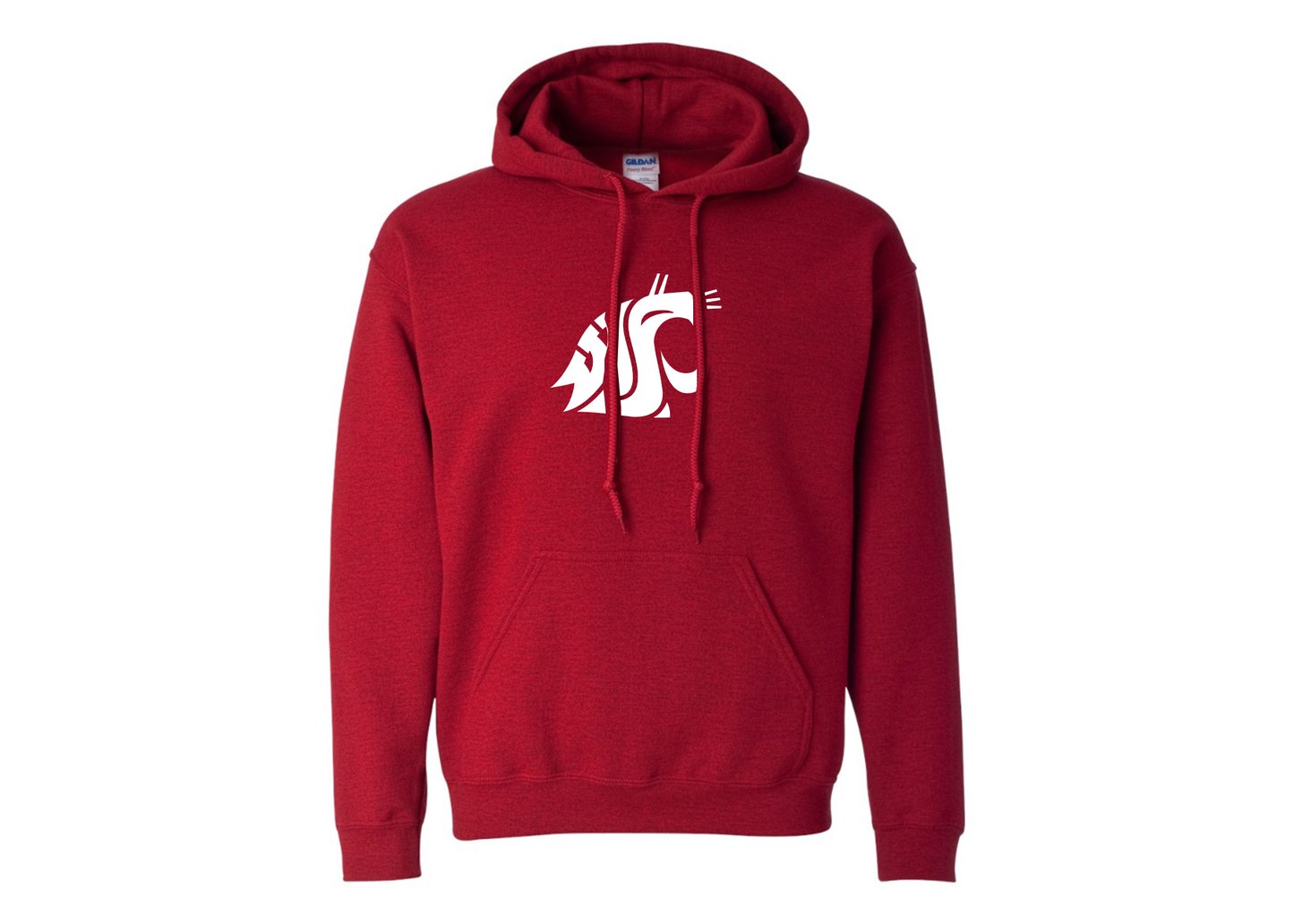 Men's Washington State Cougars Gildan  Heavy Blend Hooded Sweatshirt