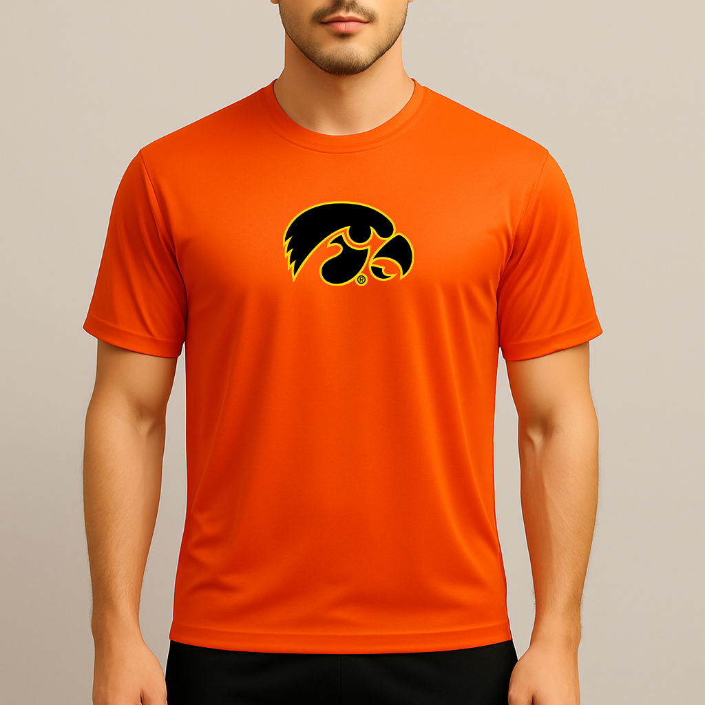 Men's Iowa Hawkeyes Logo Polyester T-Shirt