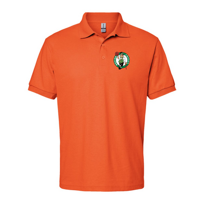 Men's Boston Celtics Logo Gildan Dry Blend Jersey Polo