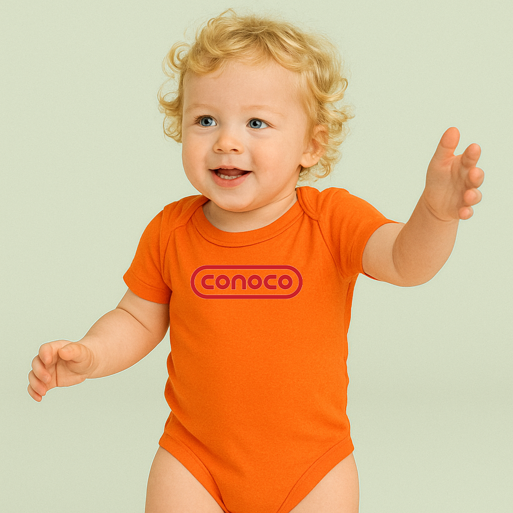 Conoco Gas Station Baby Romper Onesie