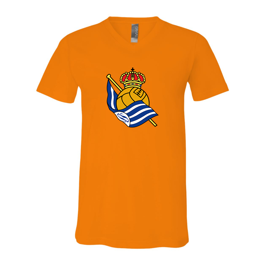 Men’s  Real Sociedad FC  - BELLA + CANVAS - Jersey V-Neck Tee - 3005