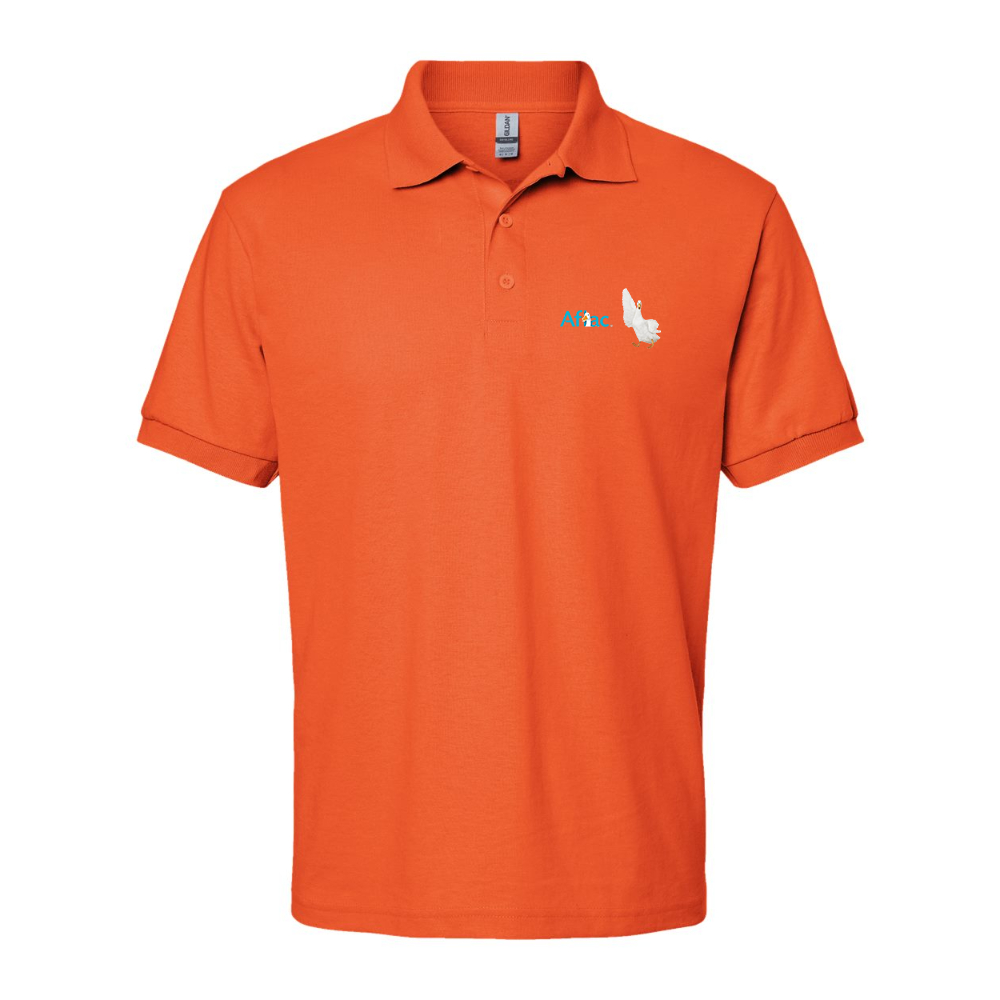 Men's Aflac Logo and Duck Gildan Dry Blend Jersey Polo