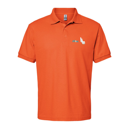 Men's Aflac Logo and Duck Gildan Dry Blend Jersey Polo