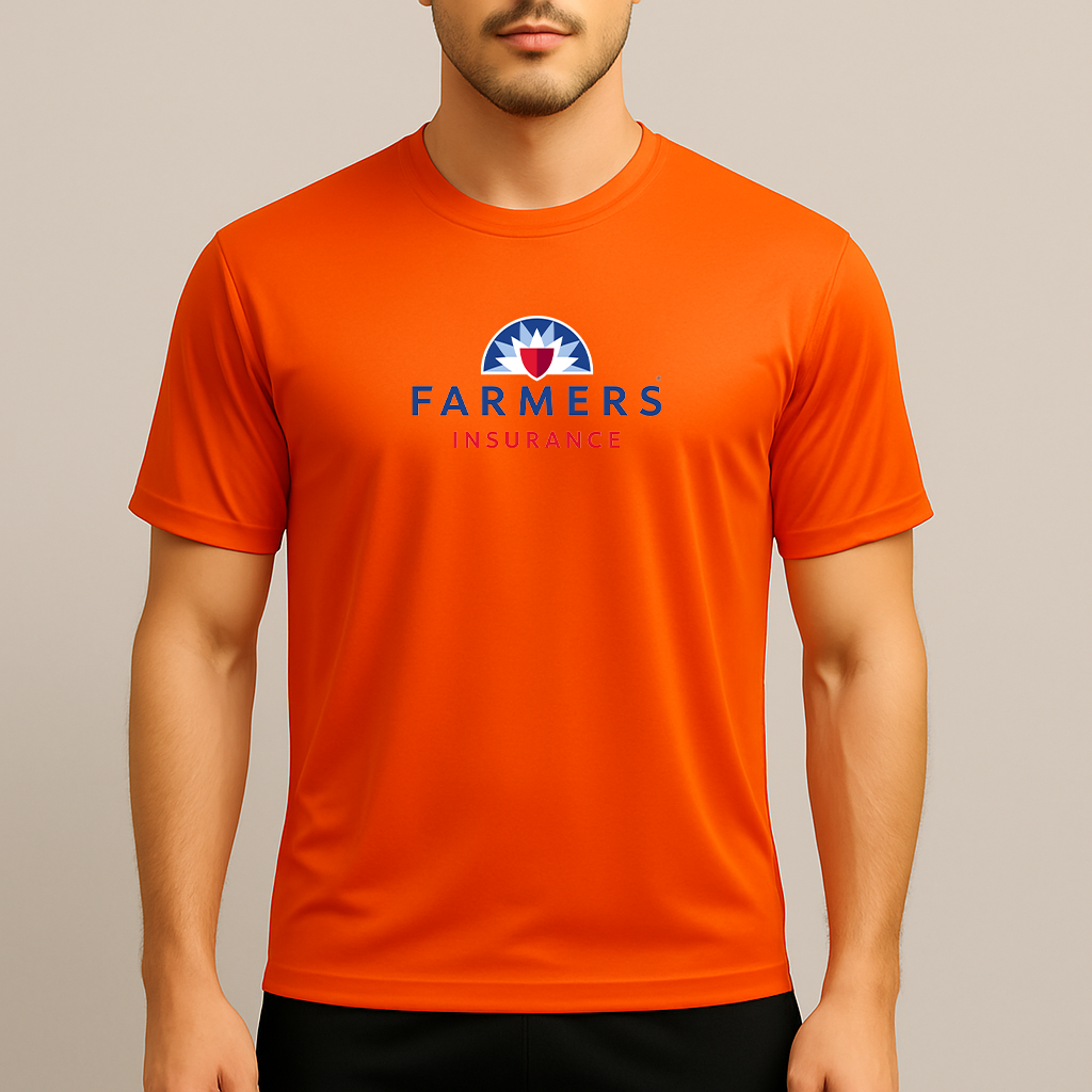 Men's Farmer_s Insurance Logo Polyester T-Shirt