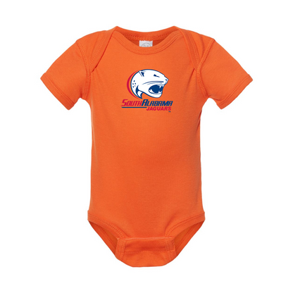 South Alabama Jaguars Logo  Rabbit Skins Infant Baby Rib Bodysuit