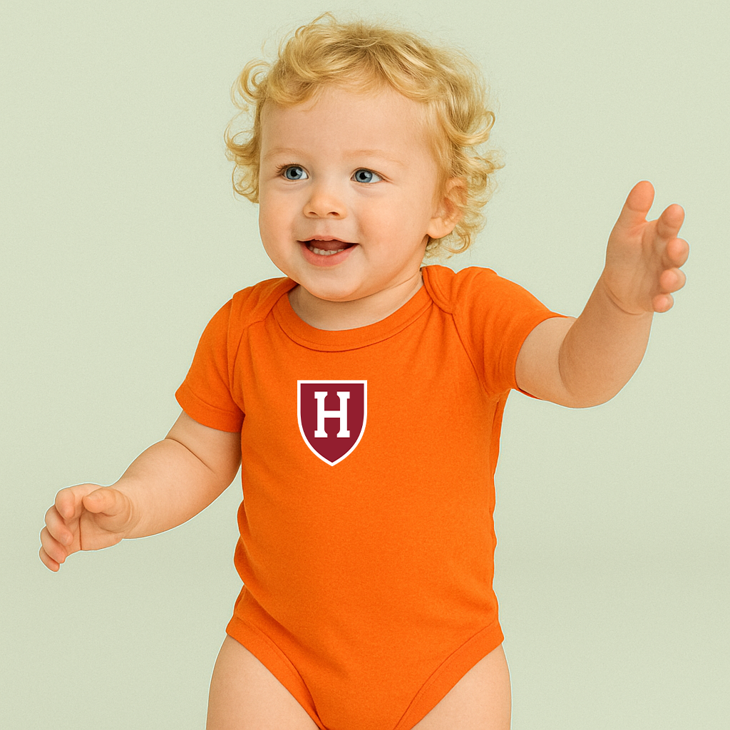 Harvard Crimson Logo Baby Romper Onesie
