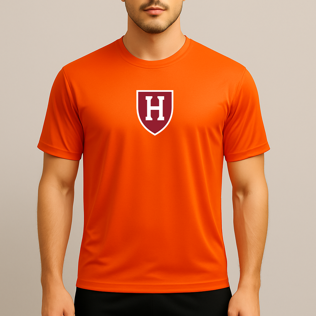 Men's Harvard Crimson Logo Polyester T-Shirt