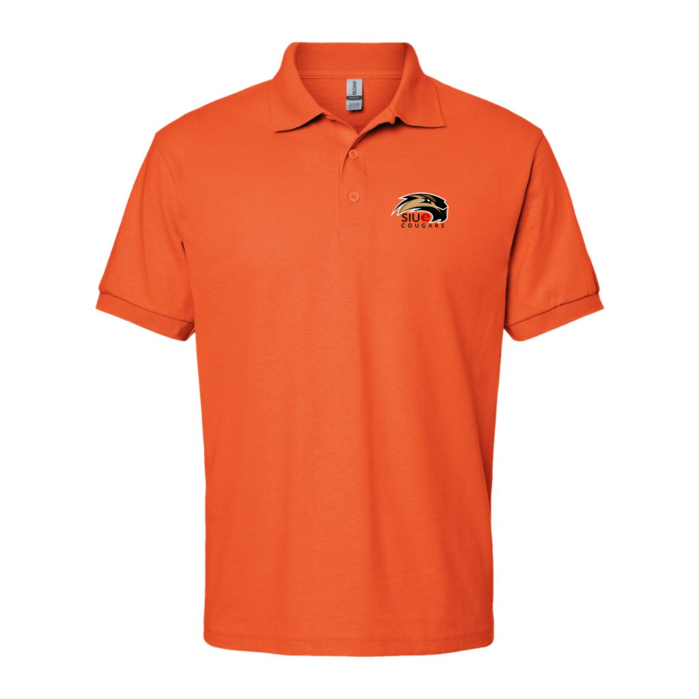 Men's SIU Edwardsville Cougars Logo Gildan Dry Blend Jersey Polo
