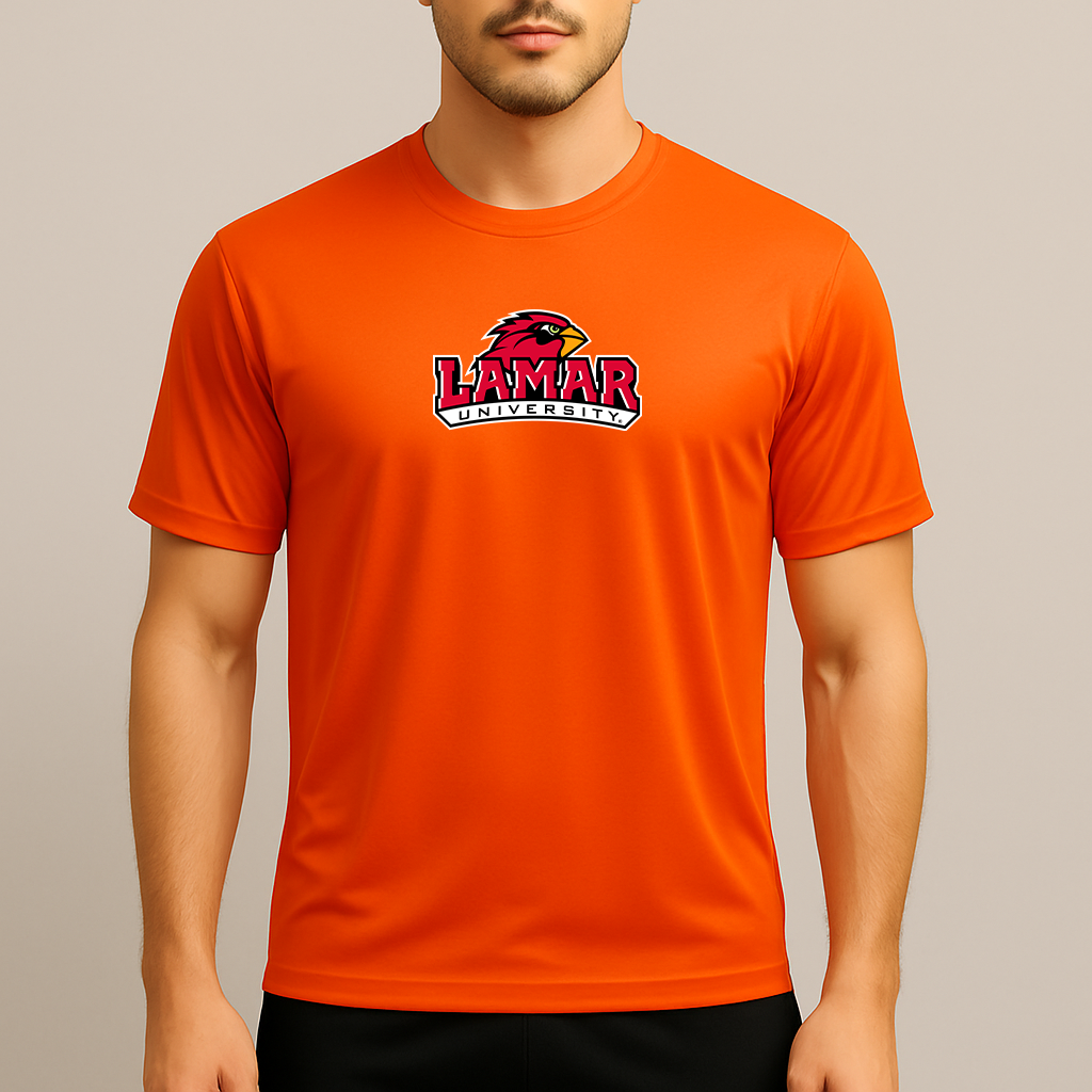 Men's Lamar Cardinals Logo Polyester T-Shirt