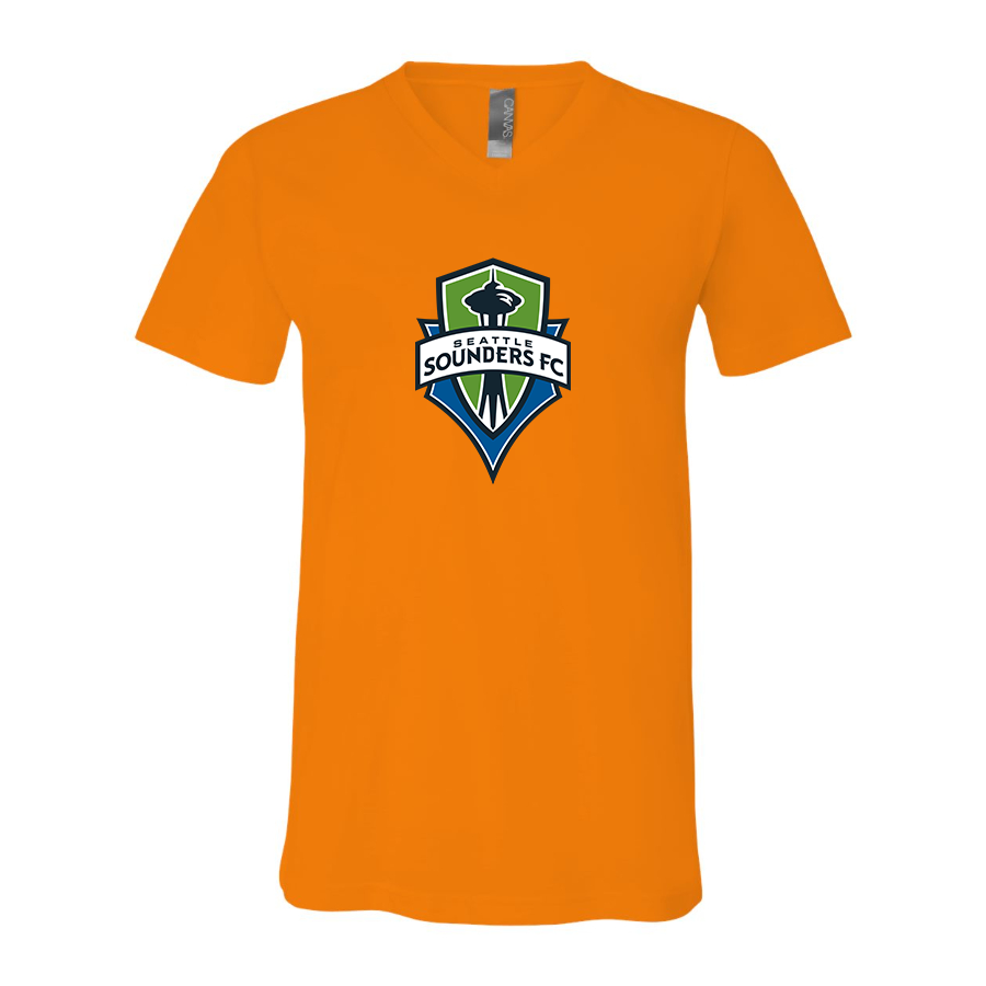 Men’s  Seattle Sounders FC - BELLA + CANVAS - Jersey V-Neck Tee - 3005