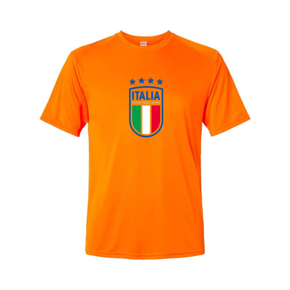 Youth Kids Italy National Soccer Performance T-Shirt