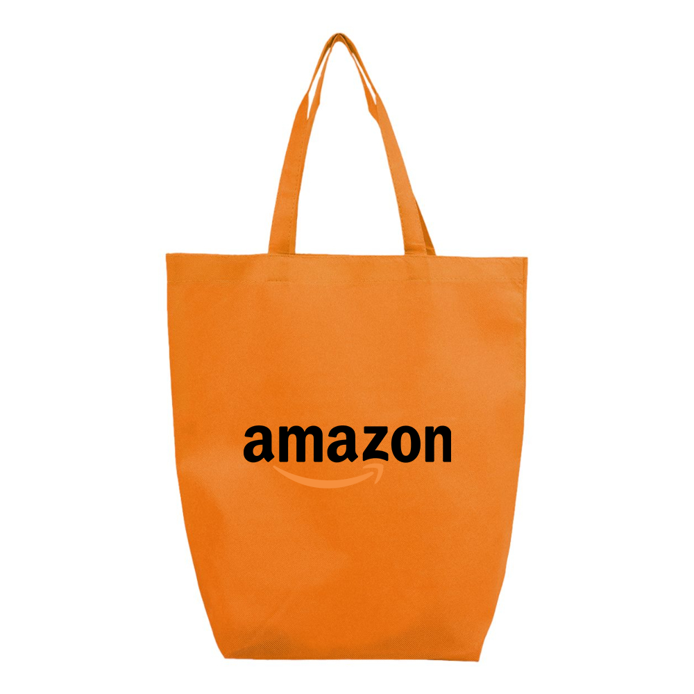 Amazon Logo Q-Tees Non-Woven Gusset Bottom Tote
