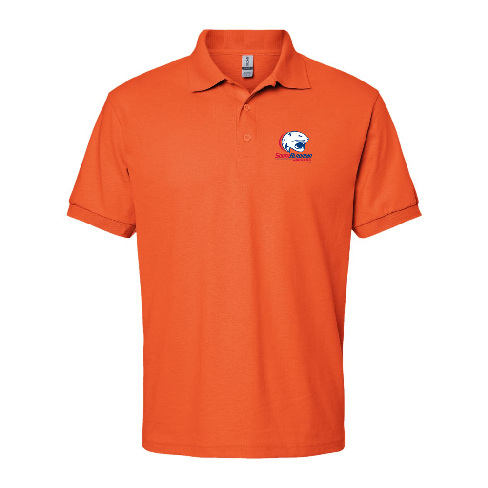Men's South Alabama Jaguars Logo Gildan Dry Blend Jersey Polo