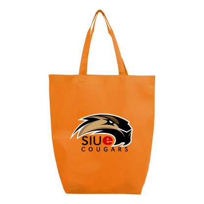 SIU Edwardsville Cougars Logo Q-Tees Non-Woven Gusset Bottom Tote