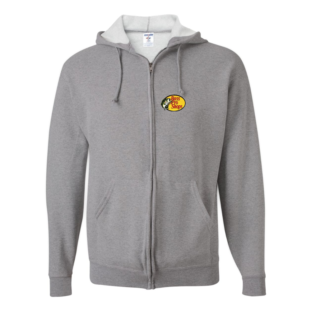 Men's Bass Pro Shops Logo JERZEES NuBlend Full-Zip Hooded Sweatshirt