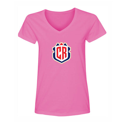 Women's Costa Rica National Soccer Team V-Neck T-Shirt