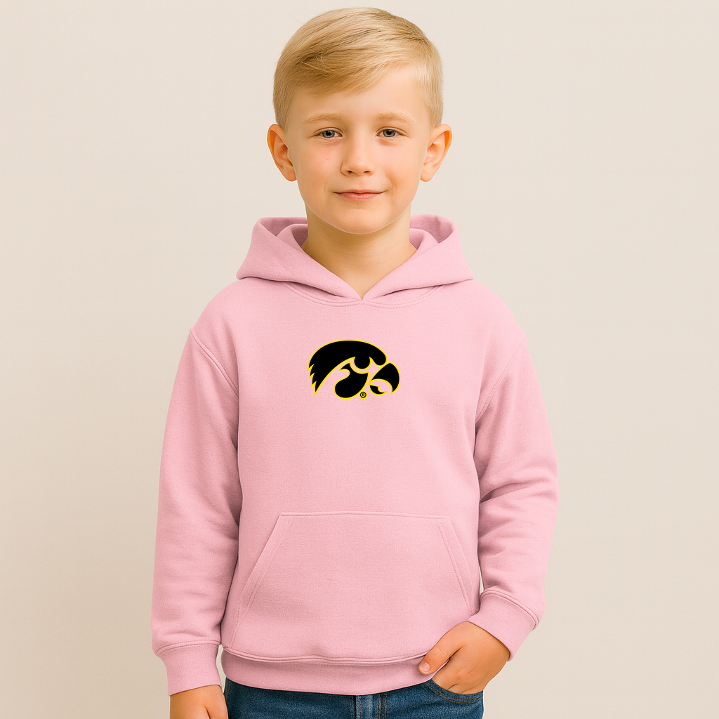 Youth Iowa Hawkeyes Logo Pullover Hoodie
