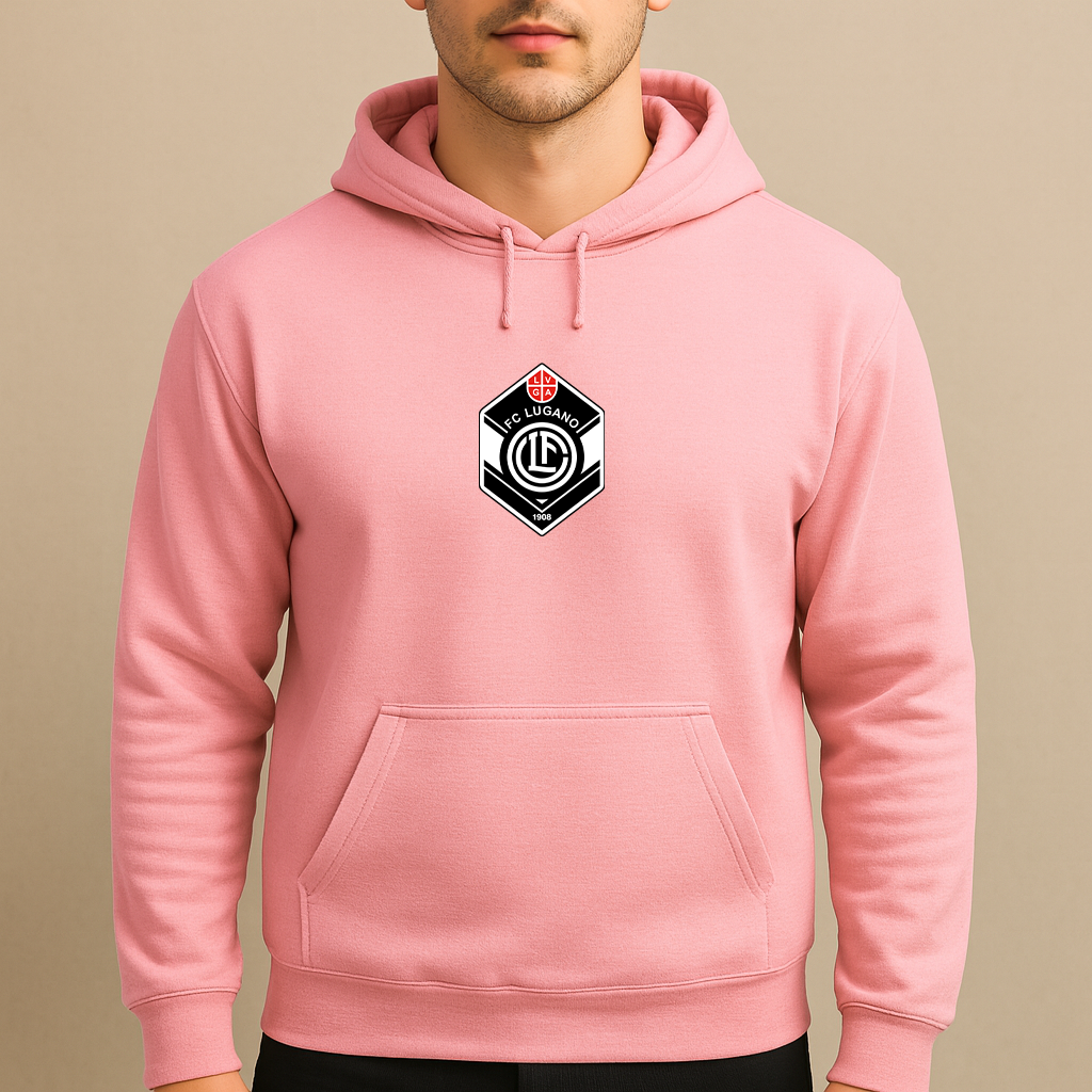Men's FC Lugano Soccer Logo Pullover Hoodie