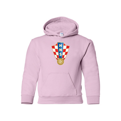 Youth Kids Croatia National Soccer Team Pullover Hoodie
